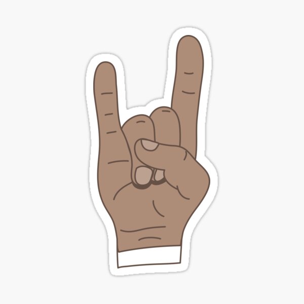 DEVIL HORNS hand gesture Sticker