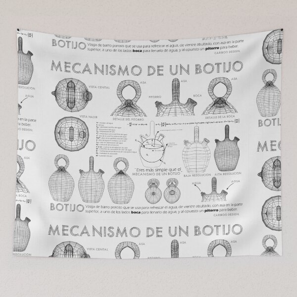 Item preview, Botijo Blueprint B&W designed and sold by Cariboo Design.