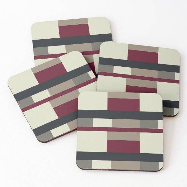 Item preview, Red Black Brown Color Blocks Rectangle Modern designed and sold by kristinedesigns.