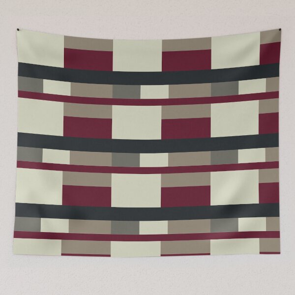 Item preview, Red Black Brown Color Blocks Rectangle Modern designed and sold by kristinedesigns.