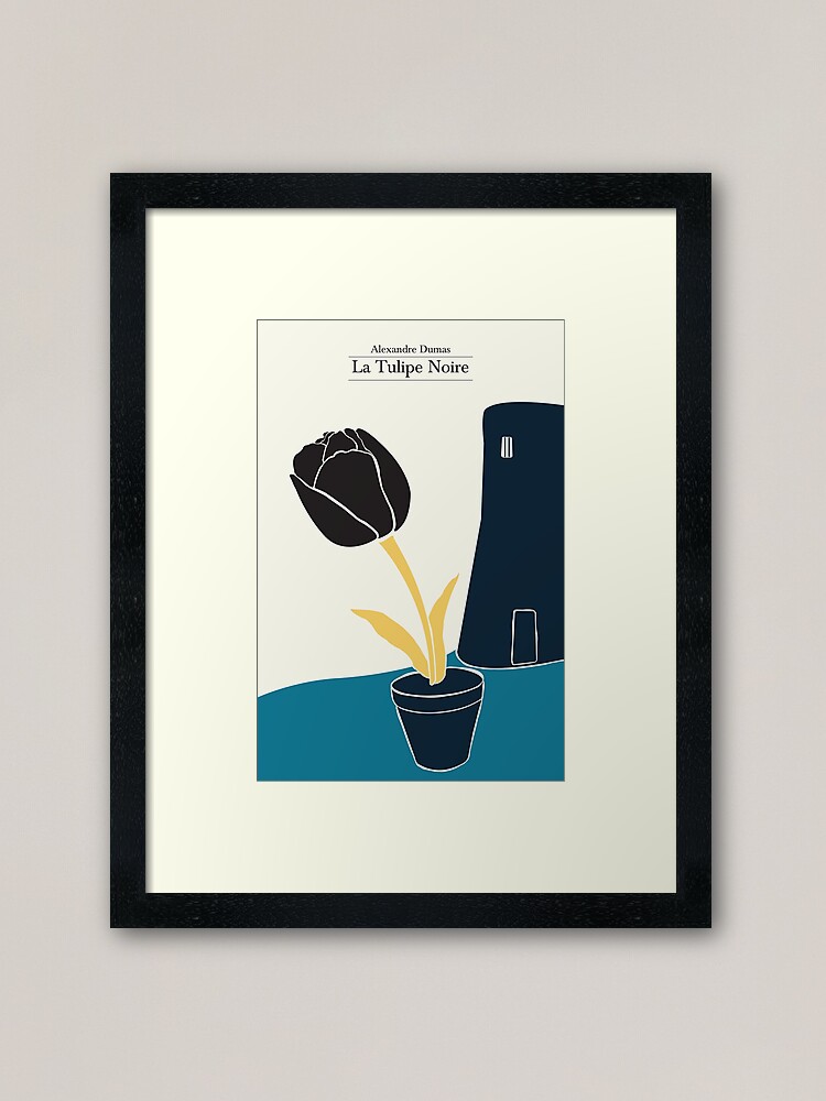 Alternate view of The Black Tulip - 3 colors Framed Art Print