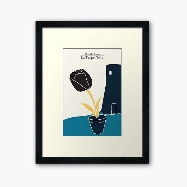 The Black Tulip - 3 colors Framed Art Print