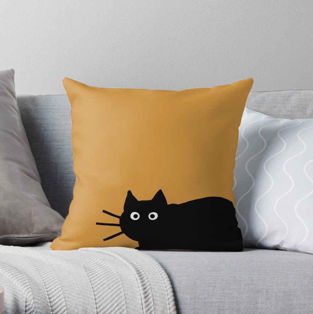 cat shaped throw pillow