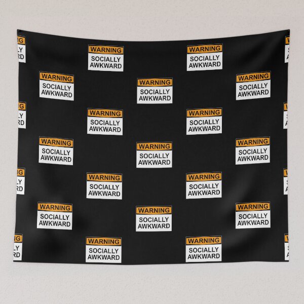 Item preview, WARNING: SOCIALLY AWKWARD designed and sold by Rob Price.