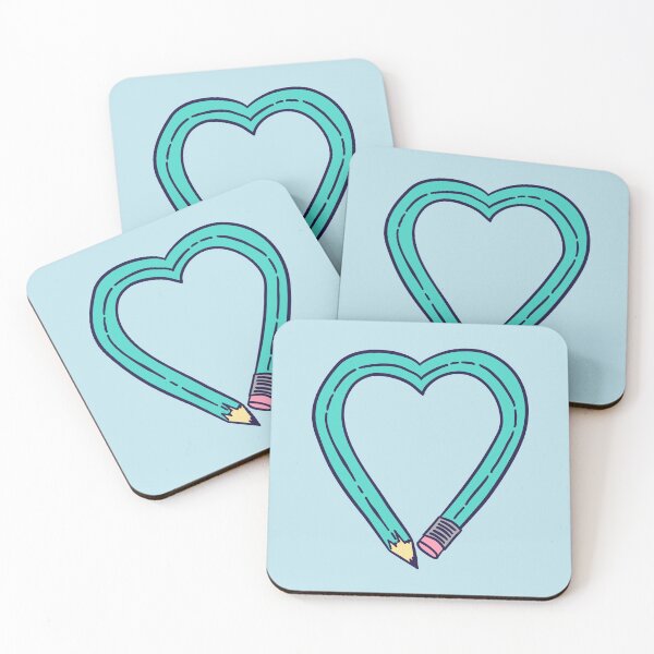 Item preview, Pencil Heart - Teal designed and sold by MOREDANKMEMES.
