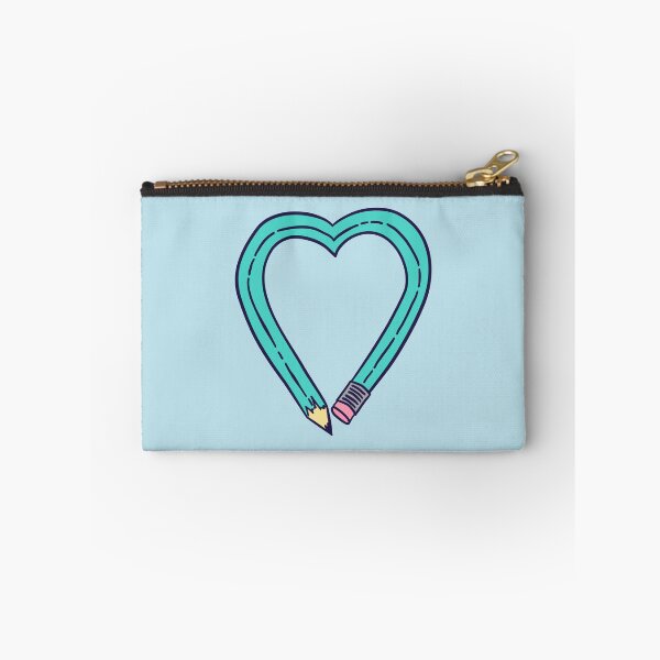 Item preview, Pencil Heart - Teal designed and sold by MOREDANKMEMES.