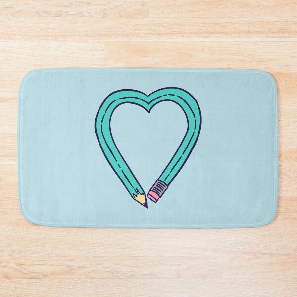 Item preview, Pencil Heart - Teal designed and sold by MOREDANKMEMES.
