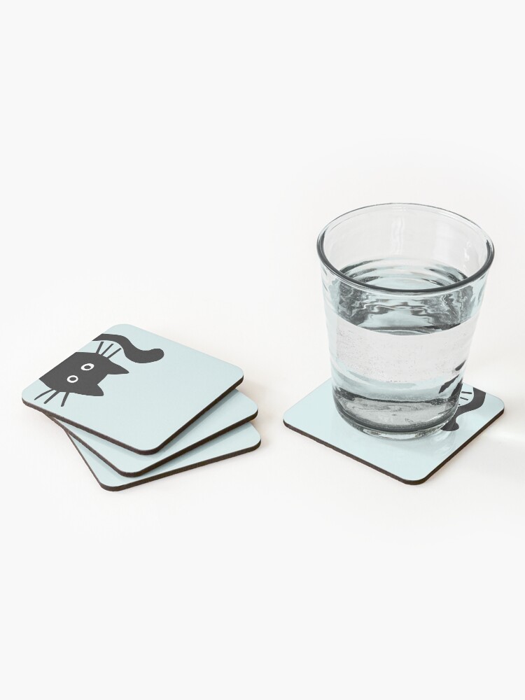 Alternate view of Funny Black Cat Coasters (Set of 4)