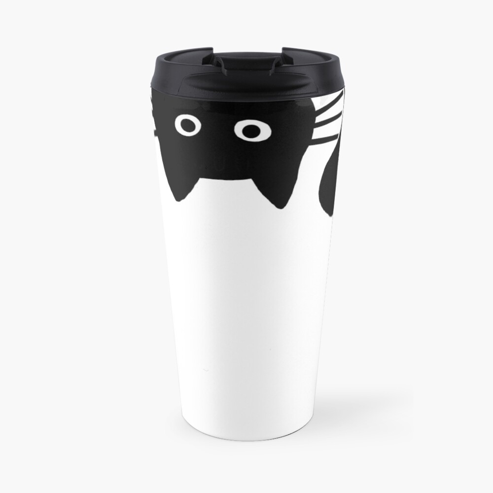 Funny Black Cat Travel Mug