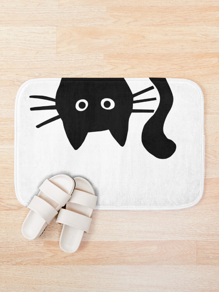 Black Cat Bath Mat for Sale by Jenn Inashvili