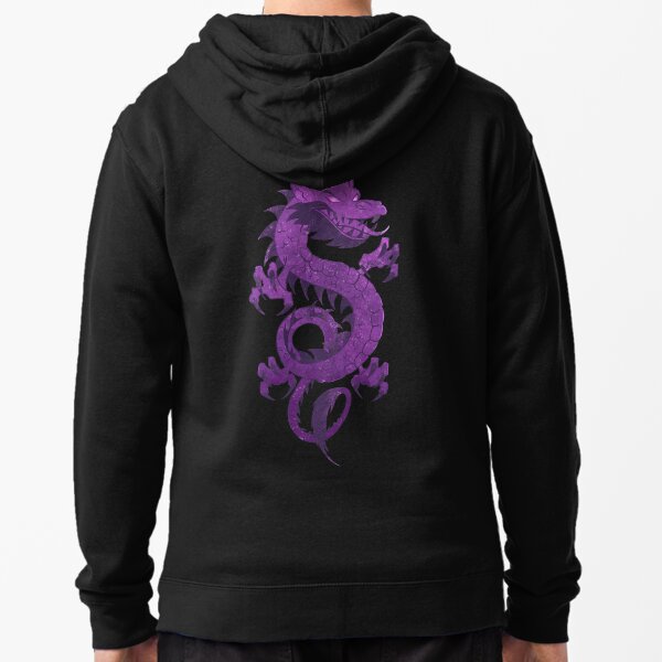 Purple Dragons Zipped Hoodie