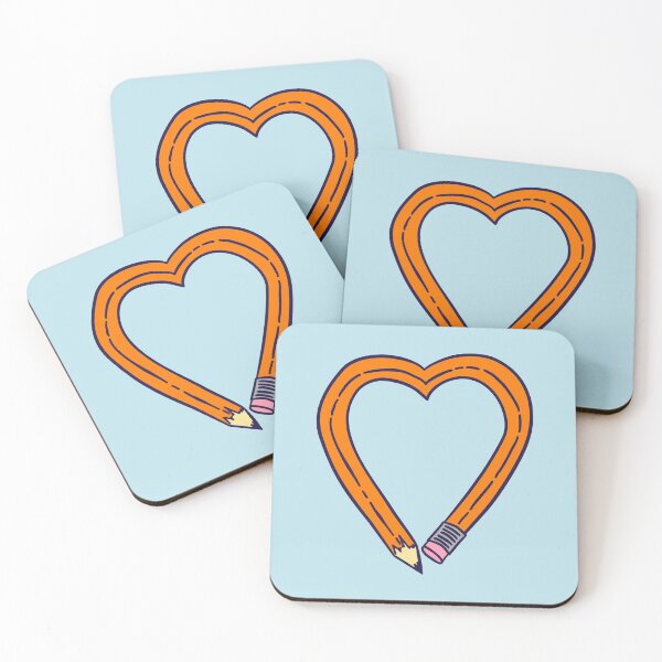 Item preview, Pencil Heart - Orange designed and sold by MOREDANKMEMES.