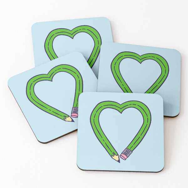 Item preview, Pencil Heart - Green designed and sold by MOREDANKMEMES.