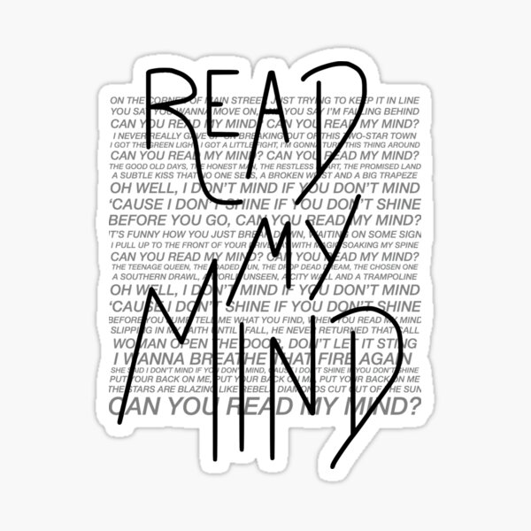Read my mind Sticker
