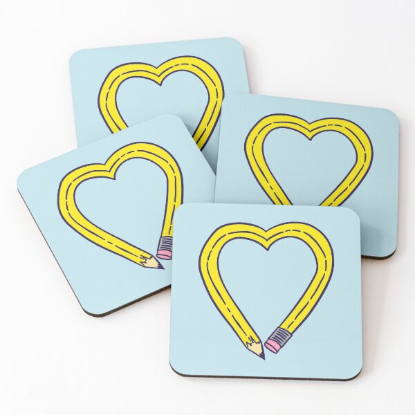 Item preview, Pencil Heart - Yellow designed and sold by MOREDANKMEMES.