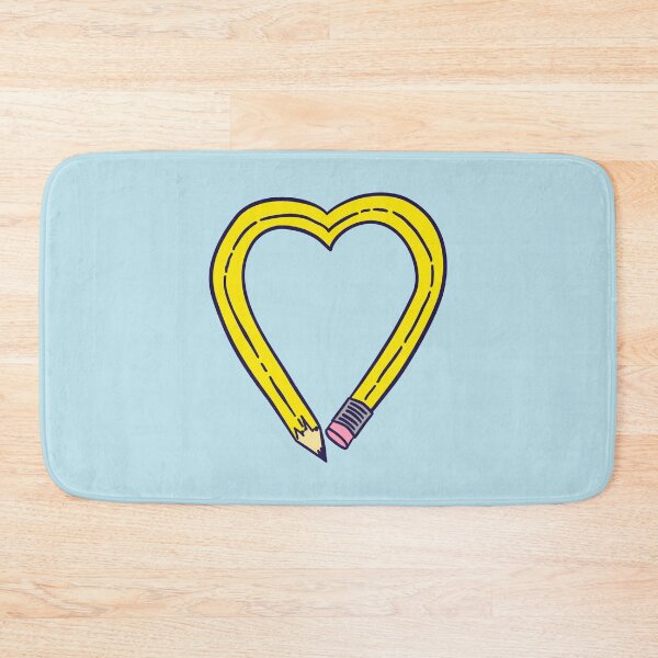 Item preview, Pencil Heart - Yellow designed and sold by MOREDANKMEMES.