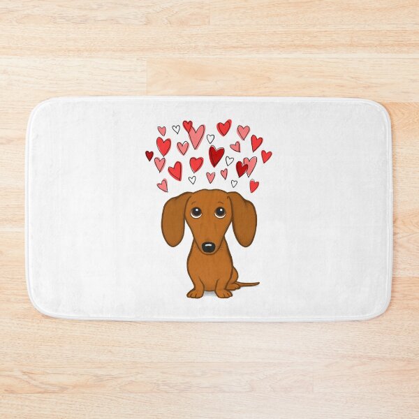 Item preview, Cute Dachshund with Hearts designed and sold by Jenn Inashvili.