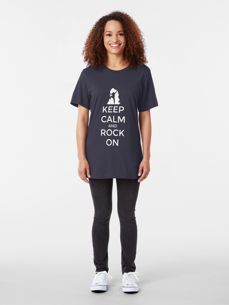 Alternative Ansicht von Keep Calm And Rock On - Climbing & Boulder Slim Fit T-Shirt