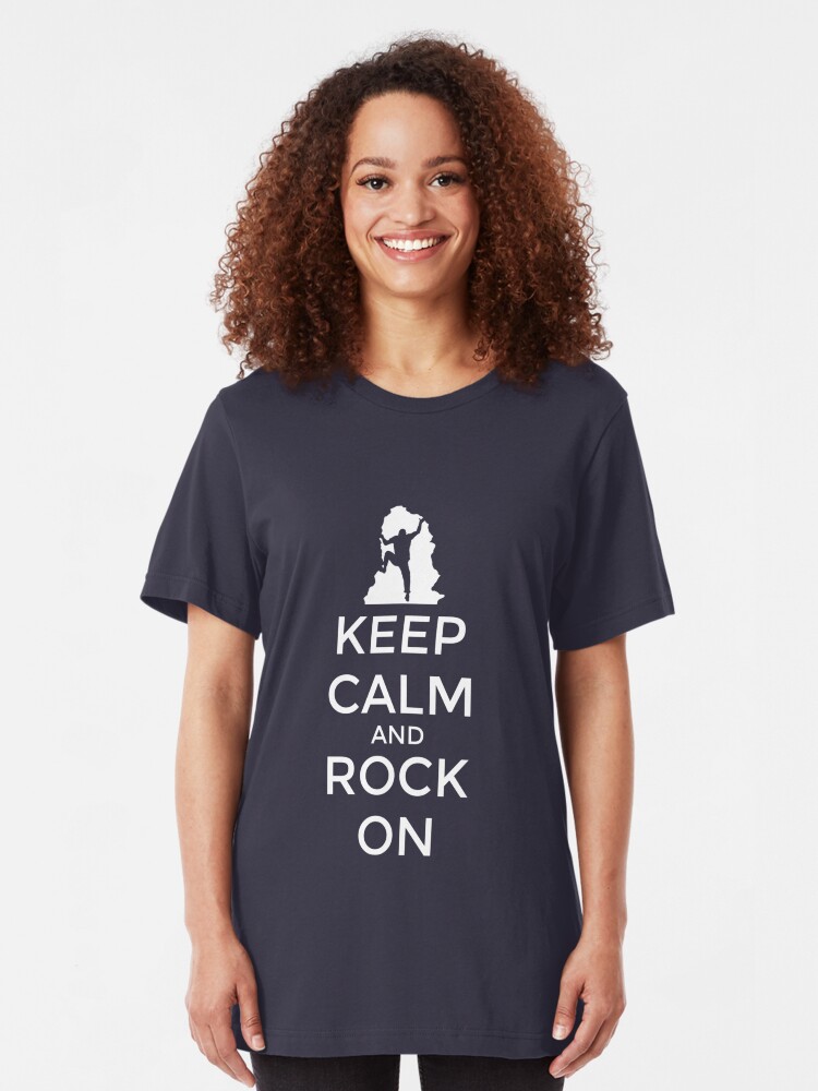Alternative Ansicht von Keep Calm And Rock On - Climbing & Boulder Slim Fit T-Shirt