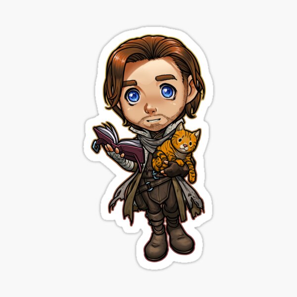Caleb and Frumpkin Chibi Sticker