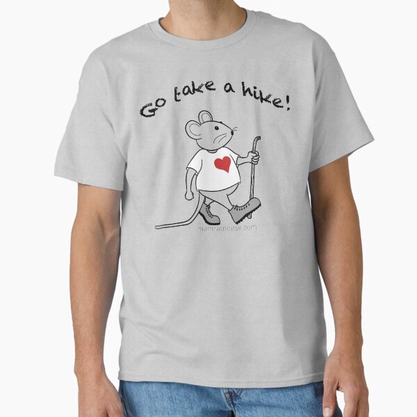 Item preview, Copy of MantraMouse® Go Take a Hike! Cartoon with Gray Background designed and sold by Donna Martini.