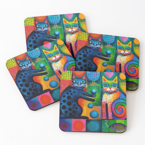 Item preview, Two cheeky cats Acrylics designed and sold by Karin Zeller.