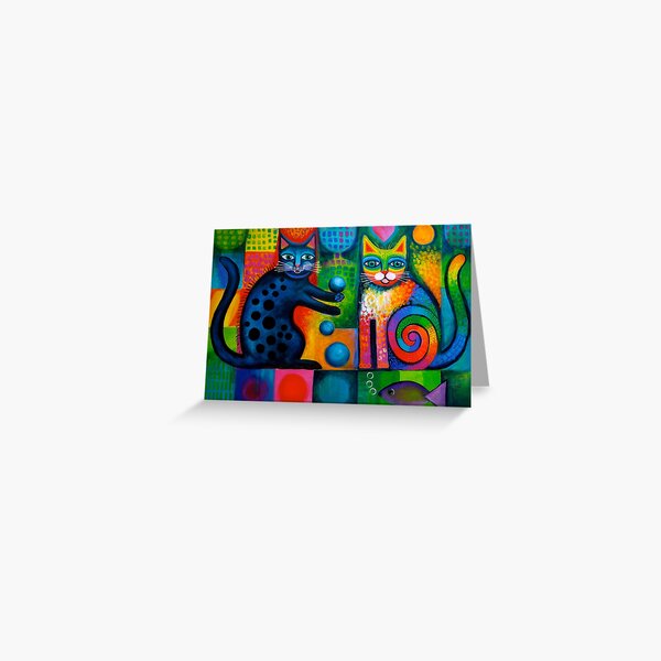 Item preview, Two cheeky cats Acrylics designed and sold by Karin Zeller.