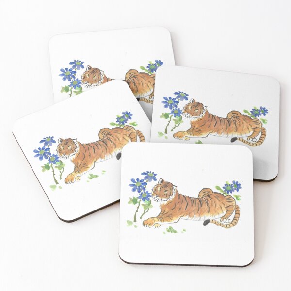 Item preview, Tiger Flowers  designed and sold by Katie-the-Human.