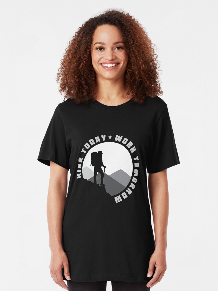 Alternative Ansicht von Hike Today Work Tomorrow - Hike Slim Fit T-Shirt