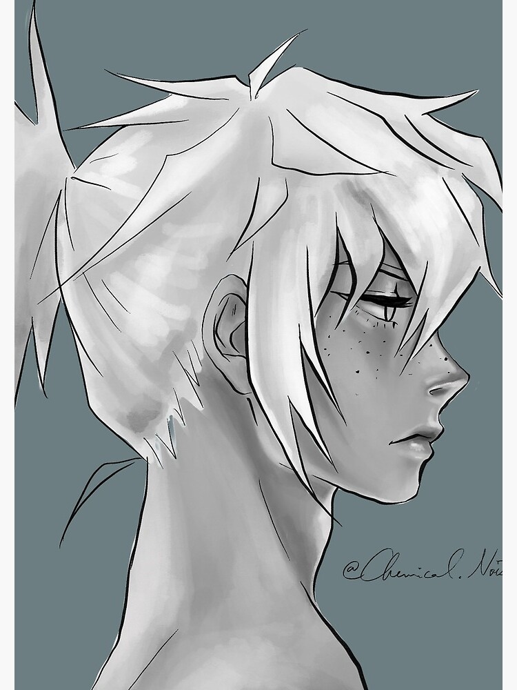 Anime Boy Profile  Art Board Print for Sale by Senakha