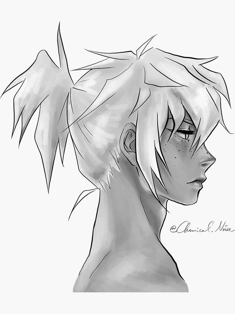 Anime Boy Profile  Art Board Print for Sale by Senakha