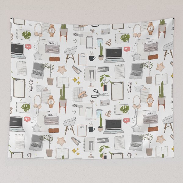 Item preview, Busy office pattern. Business hardworking  office concept designed and sold by Milatoo.