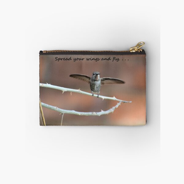 Item preview, Greeting Card "spread your wings and fly" hummingbird designed and sold by Kathleen Brant.