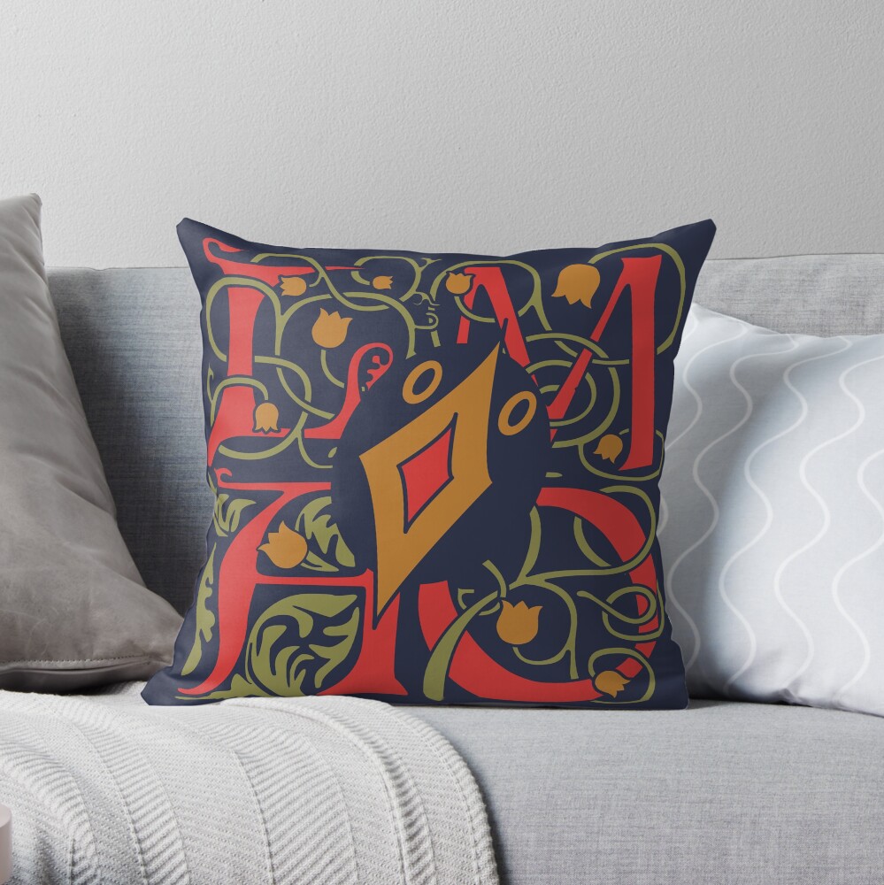 Arts and Crafts Penguin - LMAO Throw Pillow