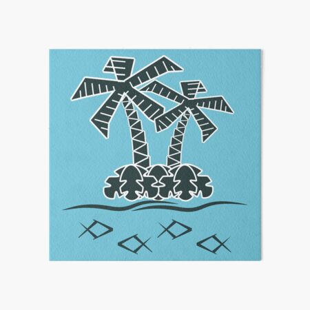 Fish & Palm Trees Art Board Print