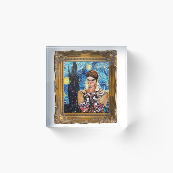 Stefon SNL Starry Night Painting Acrylic Block