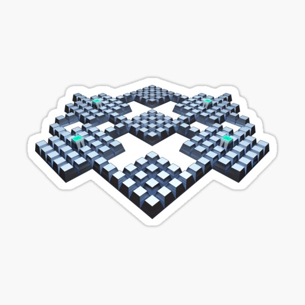 Quad Tower Block Array Sticker