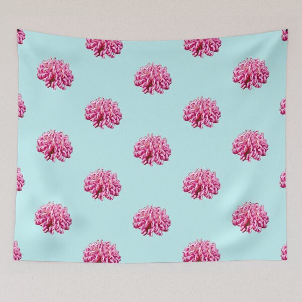 Item preview, The Australian Waratah (Telopea speciosissima) on sky blue designed and sold by ChrissyWild.