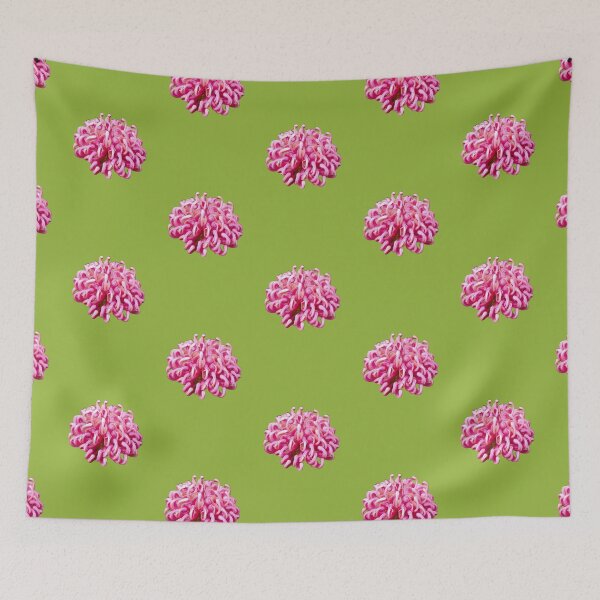 Item preview, The Australian Waratah (Telopea speciosissima) on leaf green designed and sold by ChrissyWild.
