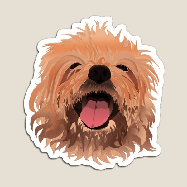 Furry Scruffy Dog Magnet