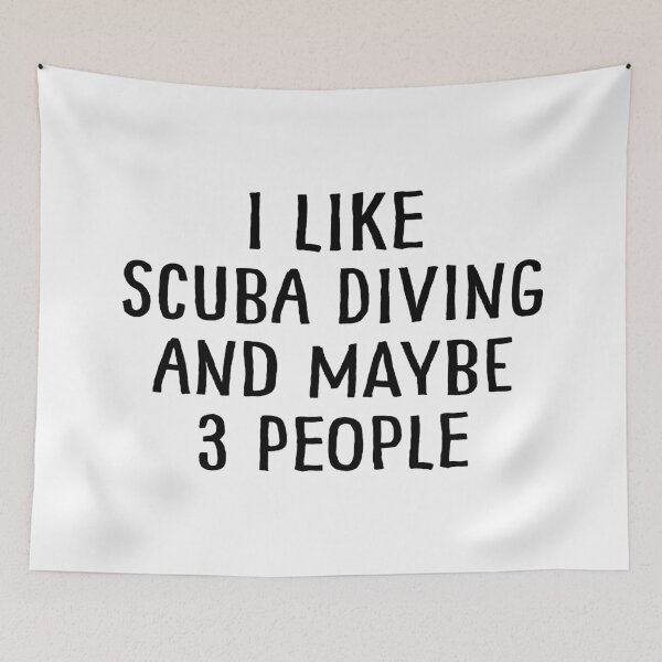 Item preview, I Like Scuba Diving and Maybe 3 People designed and sold by teesaurus.