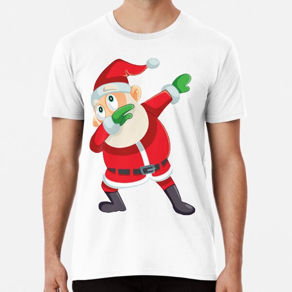 Kids Christmas t shirt Dabbin through the snow boys girls tshirt dab dabbing 
