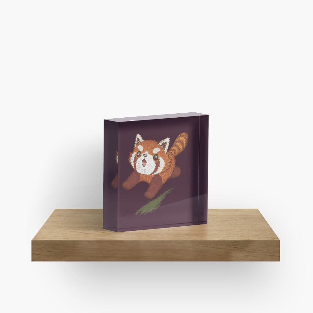 Red panda running Acrylic Block