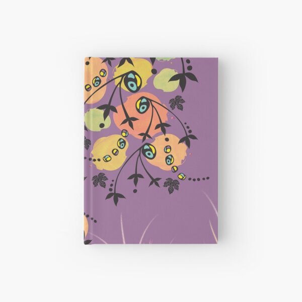 Orange Blob Plant with Purple Background Hardcover Journal Hardcover Journal