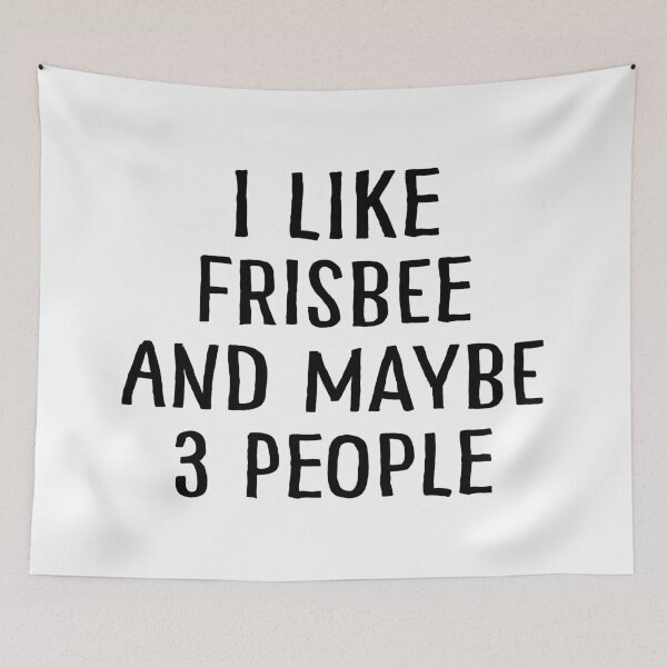 Item preview, I Like Frisbee and Maybe 3 People designed and sold by teesaurus.