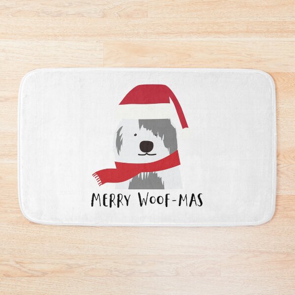 Item preview, Merry Woof-mas: Cute Dog with Santa Hat and Scarf designed and sold by gsproductsgs.