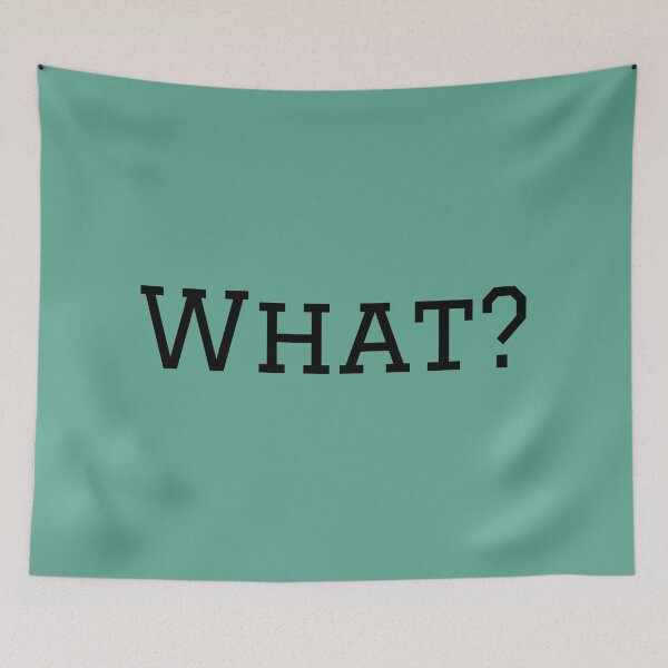 Item preview, What? black text designed and sold by gingerlouls.