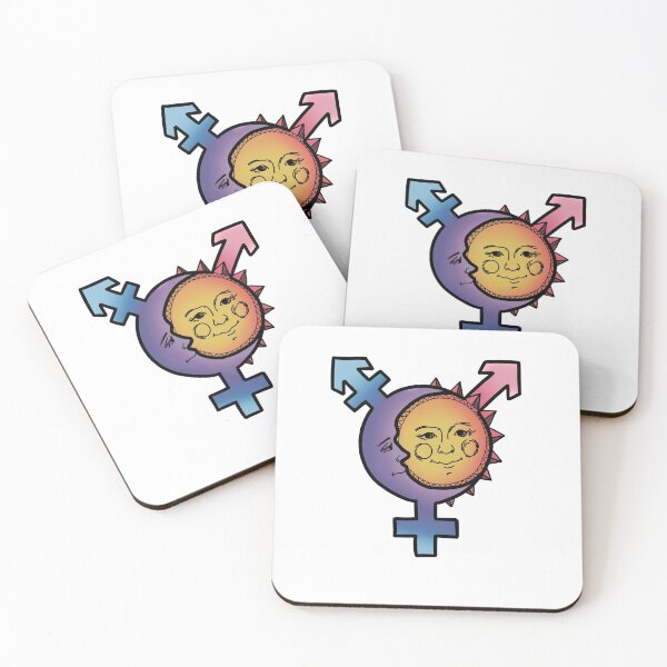 Item preview, Trans Pride Sun and Moon designed and sold by samlevisshop.