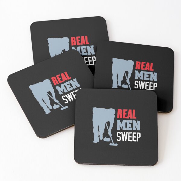 Item preview, 'Real Men Sweep' (Black) designed and sold by The Button Gal.