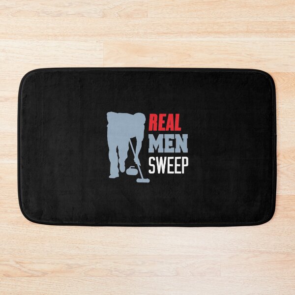 Item preview, 'Real Men Sweep' (Black) designed and sold by The Button Gal.